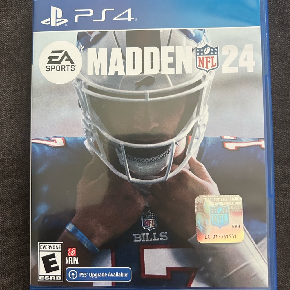 Blue PS4 Game Collection with Madden NFL 24